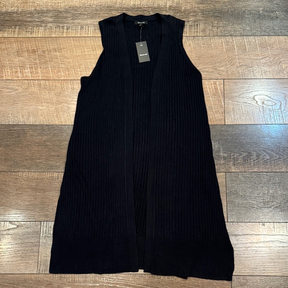 Verve Ami Navy Ribbed Knit Sweater Vest